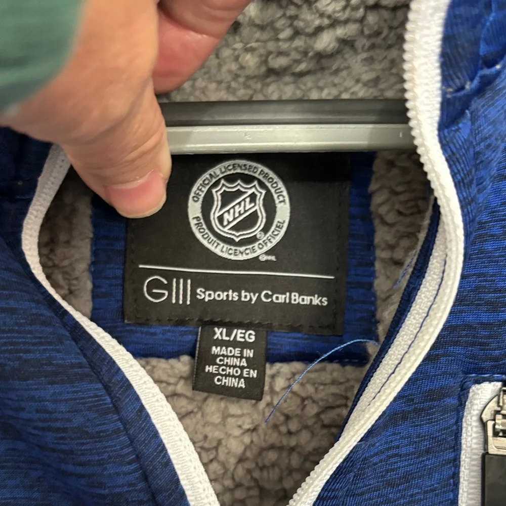 NHL Blue Full-Zip Jacket with White Accents